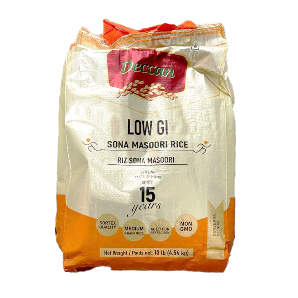 Deccan Sona Masoori Low GI Rice 10lb
